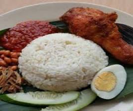 Basmathi Nasi Lemak With Fried Chicken / பஸ்மாத்தி  நாசி  லெமாக்  வித் பிரைட் சிக்கன் 