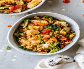 Veg. Nasi Goreng Ayam / வெஜ் சிக்கன் பிரைட் ரைஸ் 